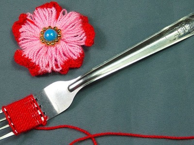 BORDADO DE FLORES CON TENEDOR - Flower Embroidery with Fork