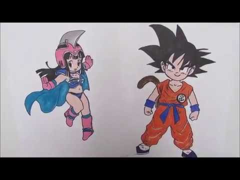 Cómo dibujar a Goku y Milk de Dragon Ball Z - Dibujos fáciles