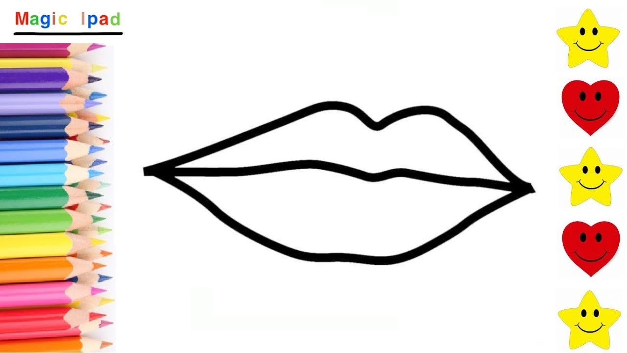 Como dibujar LABIOS | dibujos para niños ????⭐ How to draw LIPS | drawings for kids