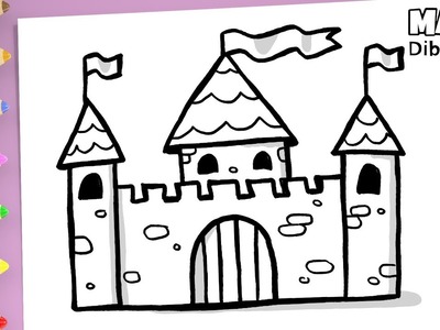 Cómo Dibujar un Castillo | Dibujos Infantiles para Dibujar