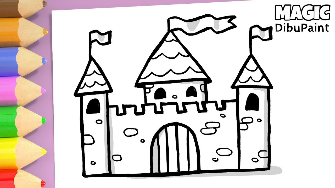 Cómo Dibujar un Castillo | Dibujos Infantiles para Dibujar