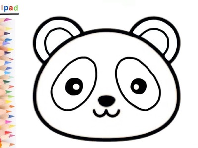 Como dibujar un OSO PANDA | dibujos para niños ????⭐ How to draw a PANDA | drawings for kids
