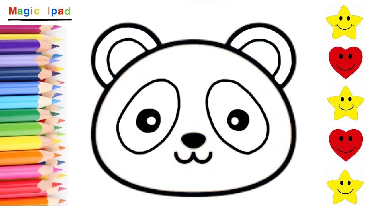 Como dibujar un OSO PANDA | dibujos para niños ????⭐ How to draw a PANDA | drawings for kids