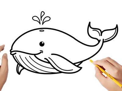 Cómo dibujar una ballena | Dibujos sencillos