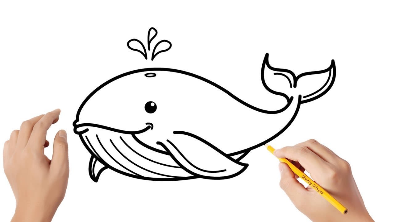 Cómo dibujar una ballena | Dibujos sencillos