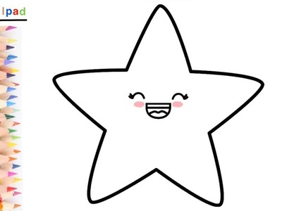 Como dibujar una ESTRELLA KAWAII | dibujos para niños ????⭐ How to draw a CUTE STAR | drawings for kids