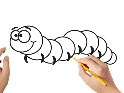 Cómo dibujar una oruga | Dibujos sencillos