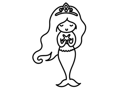 Como Dibujar una Princesa Sirena Facil | Dibujo de Sirena | Colorear Dibujos para Pintar