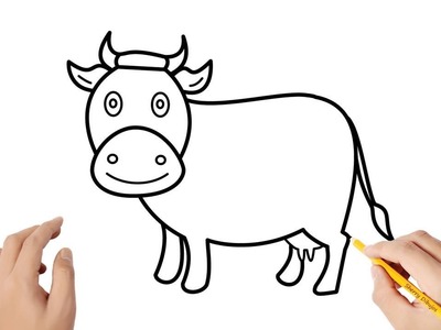 Cómo dibujar una vaca | Dibujos sencillos