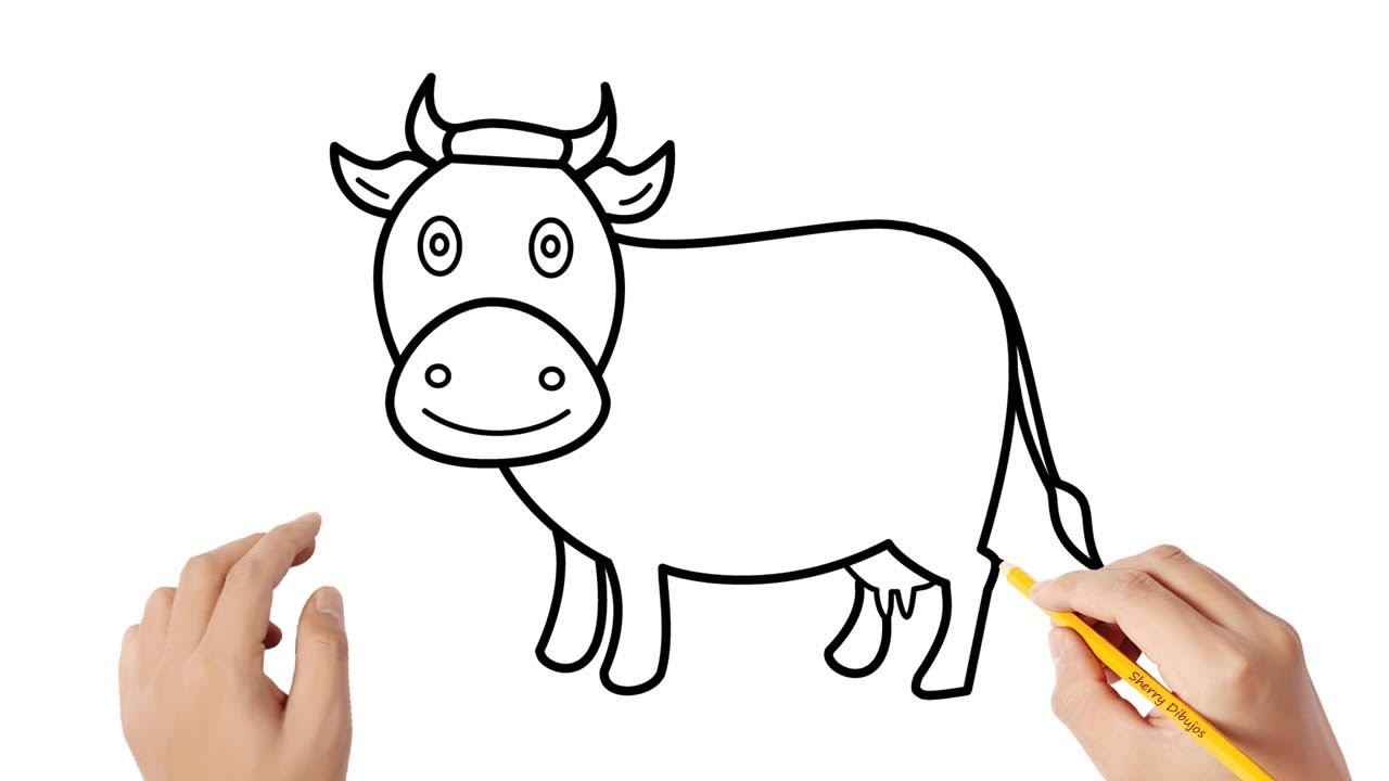 Cómo dibujar una vaca | Dibujos sencillos
