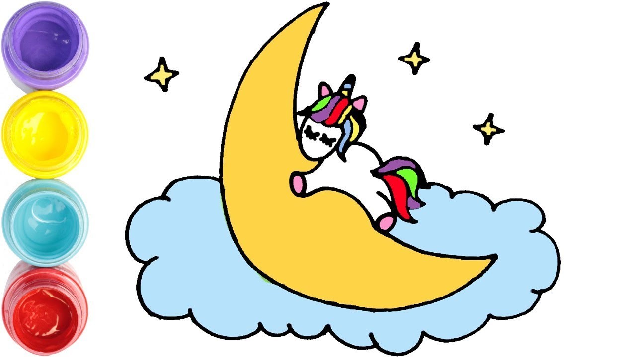 Cómo dibujar y colorear UNICORNIO KAWAII facil paso a paso | Dibujos kawaii | Dibujos para dibujar