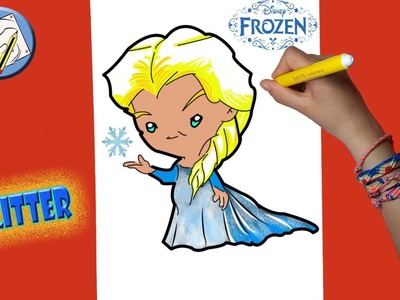 Dibujos para niños y niñas Como dibujar y colorear a Elsa de Frozen Disney kawaii paso a paso fácil