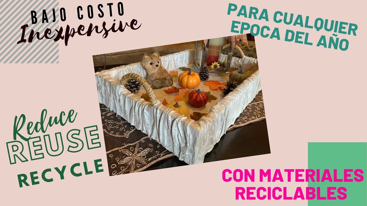DIY Charola decorativa elegante con materiales reciclables - Decorative elegant tray | Macorina Tips