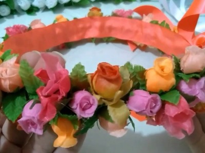 DIY COMO FAZER COROA DE FLORES - #PRIMAVERA #TIARAFLORIDA