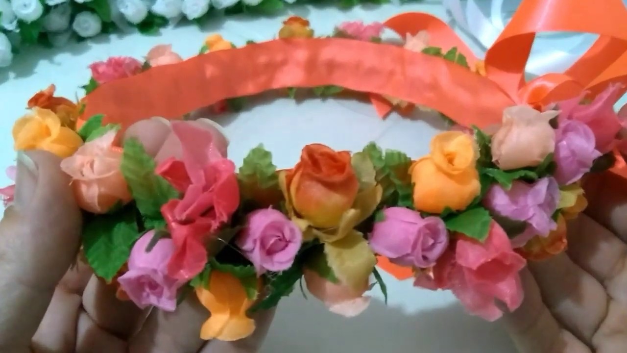 DIY COMO FAZER COROA DE FLORES - #PRIMAVERA #TIARAFLORIDA