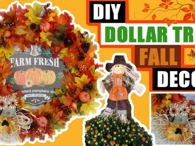 DIY DOLLAR TREE FALL DECOR. DECORACIÓN OTOÑO