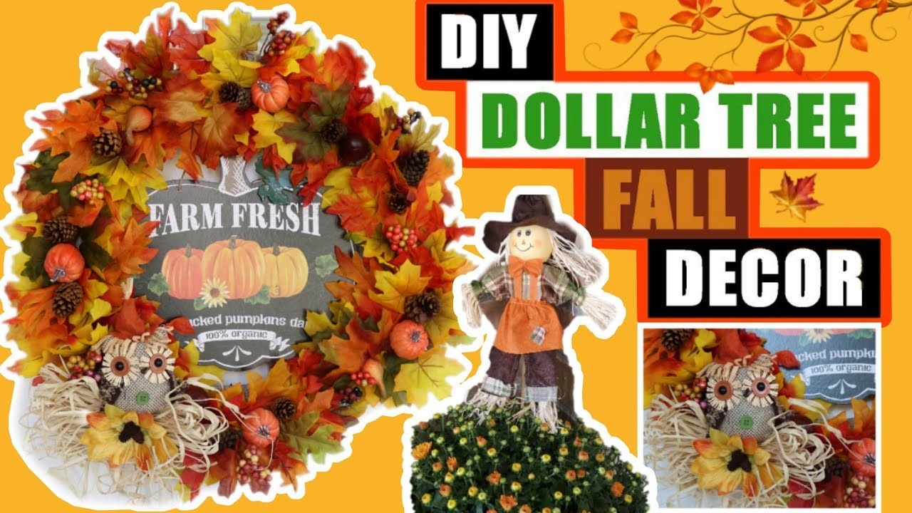 DIY DOLLAR TREE FALL DECOR. DECORACIÓN OTOÑO