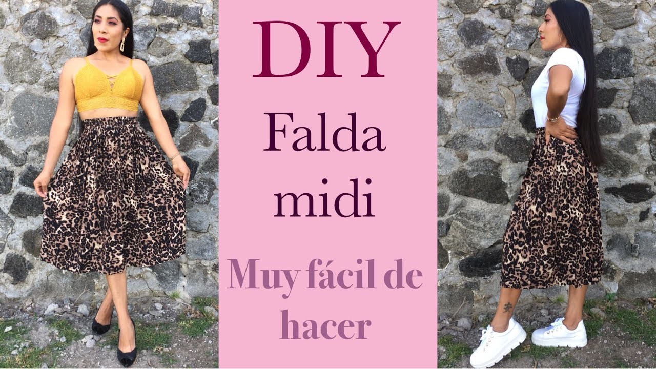 DIY Falda Estilo Midi Muy Fácil De Hacer