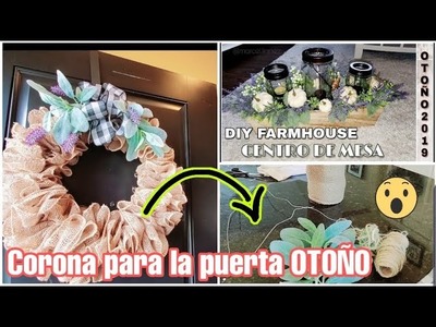 DIY PARA DECORAR EN OTOÑO???? CORONA DE PUERTA ????CENTRO DE MESA PARA OTOÑO  | MARCEL