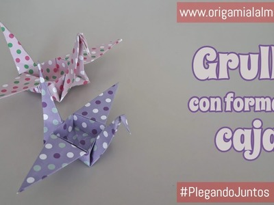 Grulla con forma de caja (Origami Crane Box)