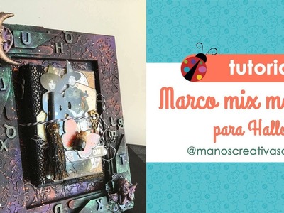 Marco alterado de Halloween ????️ Mix Media Scrapbooking en Español ????️