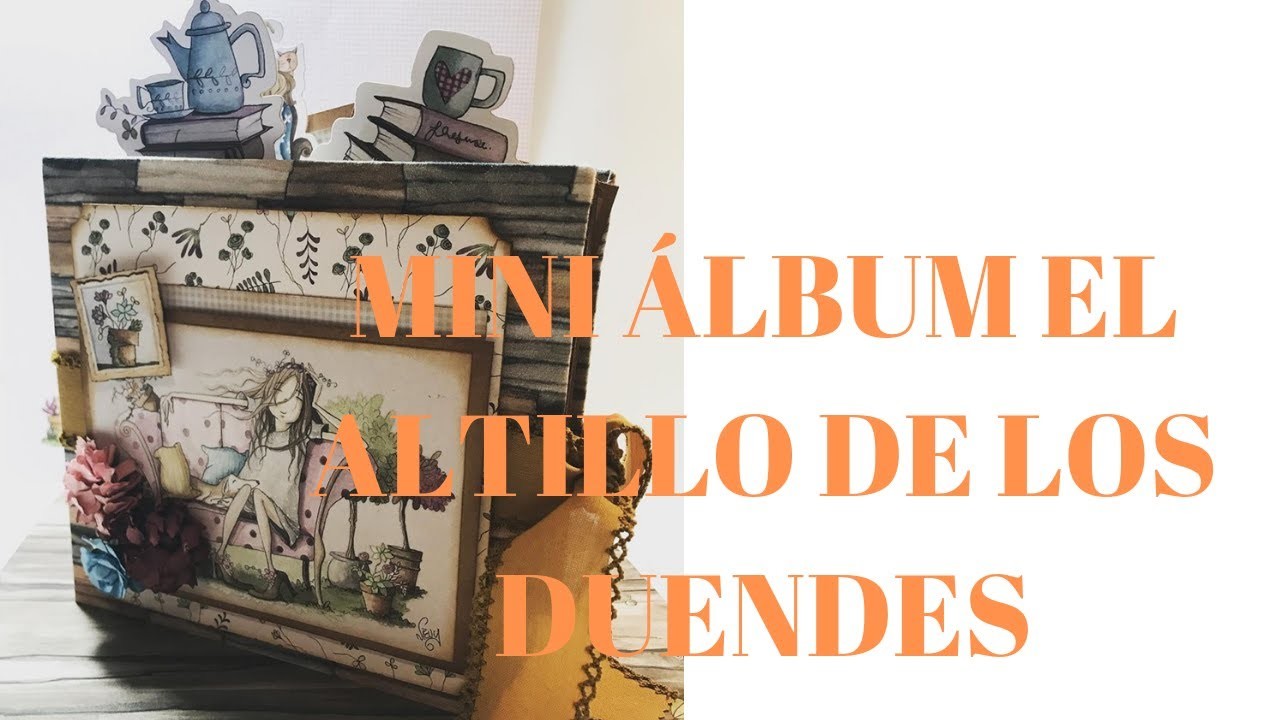 MINI ÁLBUM SCRAPBOOKING con la colección LEYENDO COLORES de EL ALTILLO DE LOS DUENDES