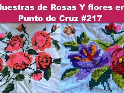 Muestras de Rosas Y flores en  Punto de Cruz #217