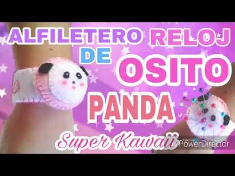 ALFILETERO DE PULSERA.ALFILETERO RELOJ OSITO PANDA