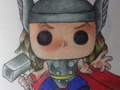 ASMR como dibujar a thor tipo funko pop facil