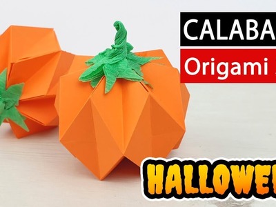 ???? Calabaza de origami 3D para Halloween. ¡Fácil y Original!
