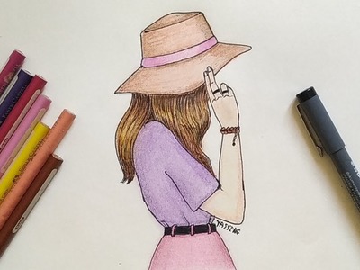 Como desenhar Garota Tumblr | COMO DIBUJAR UNA CHICA TUMBLR