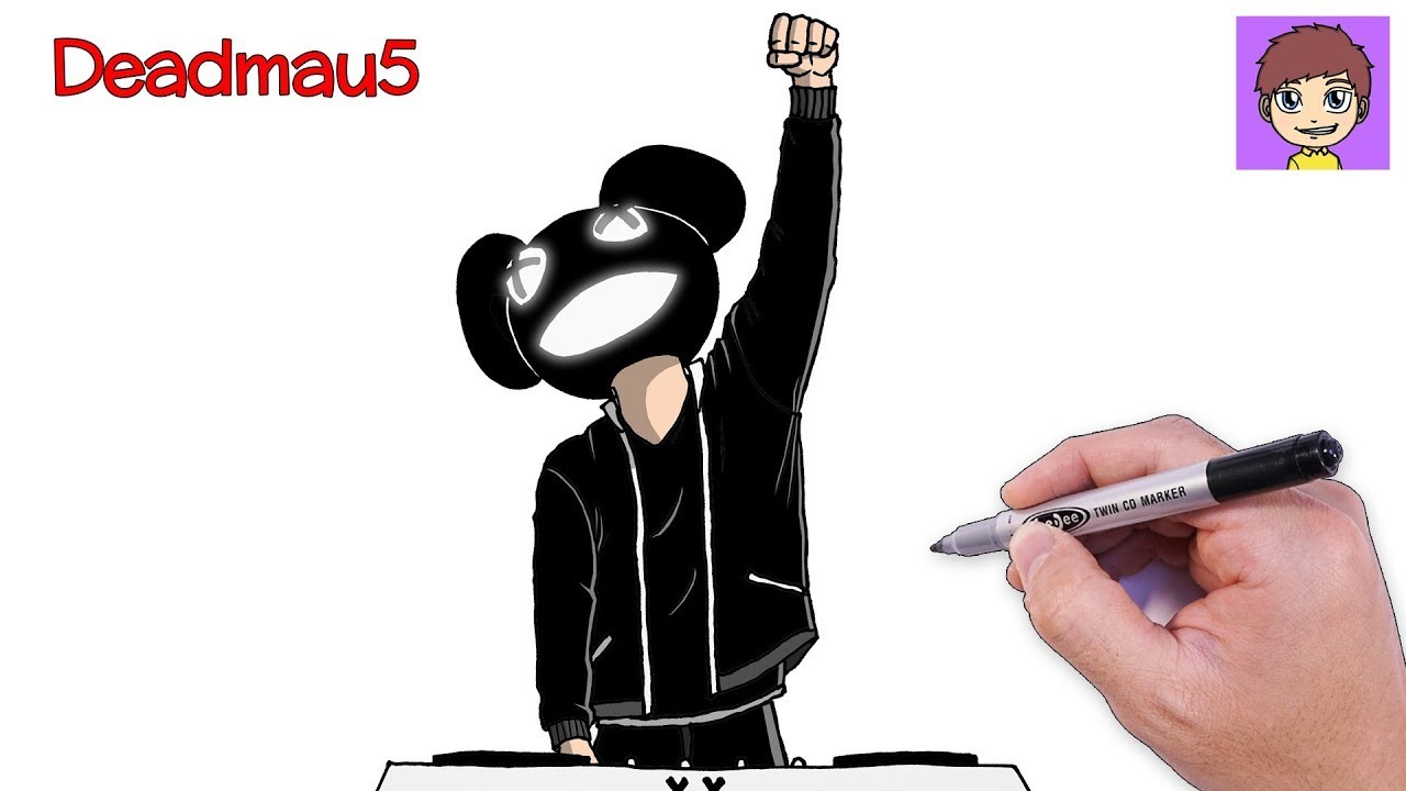 Como Dibujar a DJ Deadmau5 Paso a Paso - Dibujos para Dibujar - Dibujos Faciles