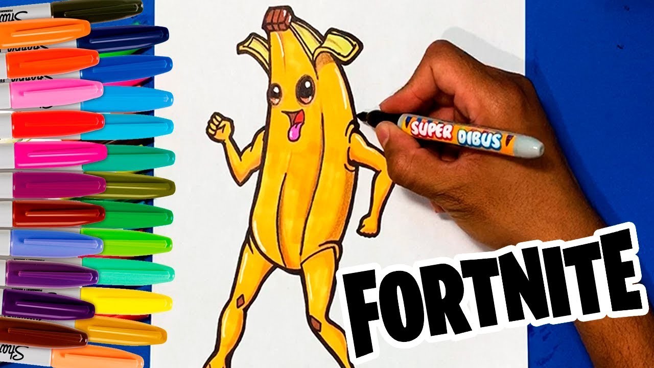 COMO DIBUJAR A LA BANANA DE FORTNITE PASO A PASO, How To Draw Peely ...