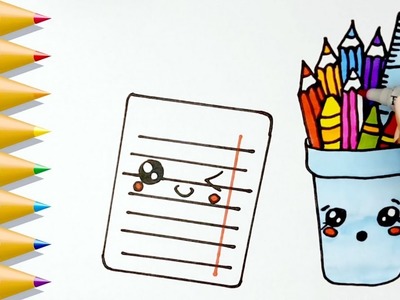 Como Dibujar Accesorios Escolares Kawaii ???? How to Draw Kawaii School Accessories