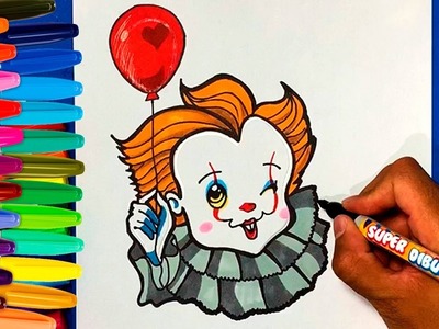 COMO DIBUJAR AL PAYASO PENNYWISE (ESO) | How to draw to Pennywise (IT)