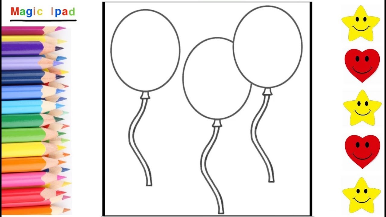 Como Dibujar GLOBOS | dibujos para niños ????⭐ How to Draw BALLOONS | drawings for kids