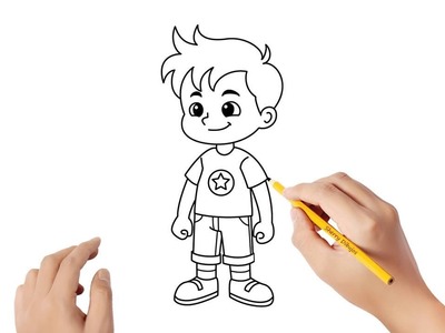 Cómo dibujar un niño pequeño | Dibujos sencillos