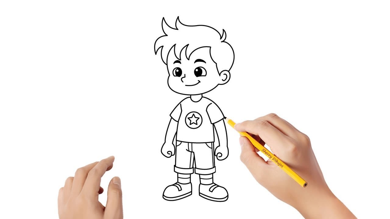 Cómo dibujar un niño pequeño | Dibujos sencillos