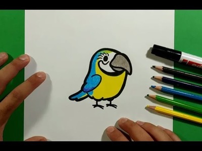 Como dibujar un pajaro paso a paso 11 | How to draw a bird 11