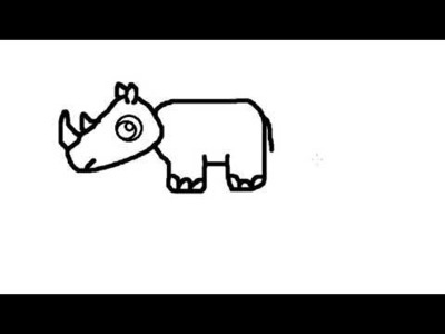 Como dibujar un rinoceronte. How to draw a rhine