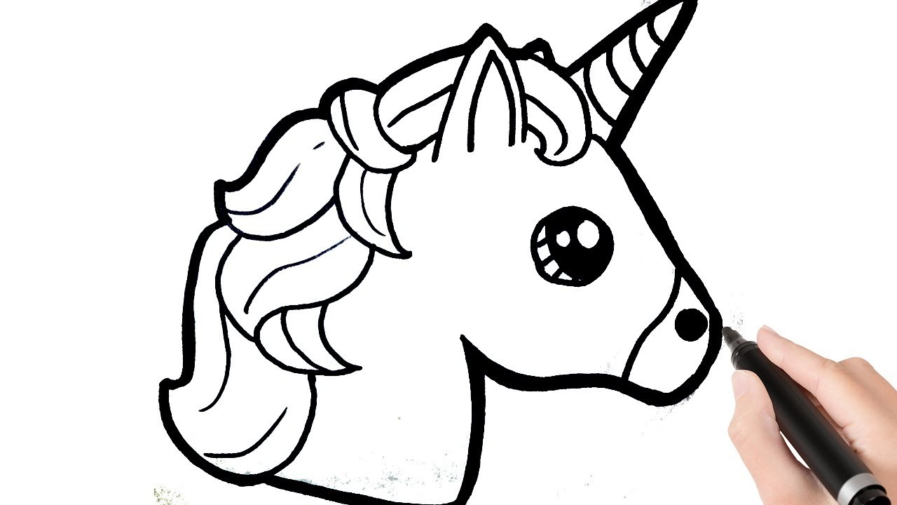 Como dibujar un Unicornio kawaii paso a paso