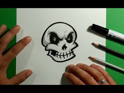 Como dibujar una calavera paso a paso 35 | How to draw a skull 35
