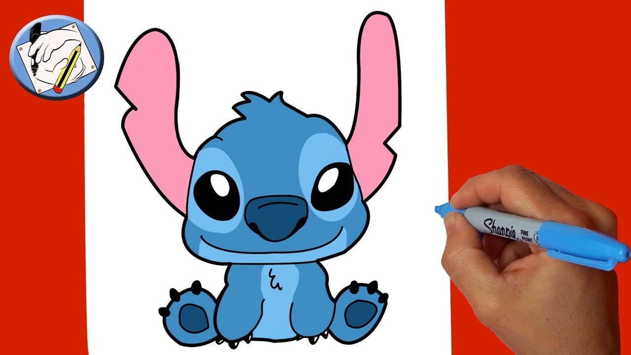 Como dibujar y colorear a Stitch paso a paso - How to draw Stitch