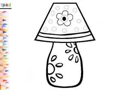 Como Dibujar y Colorear una LAMPARA CON FLORES????⭐ How to Draw a LAMP WITH FLOWERS