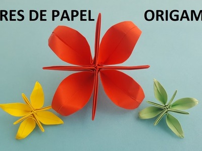 ???????? Cómo hacer FLORES???? de papel Origami FÁCIL✅ | Flor???? de papiroflexia