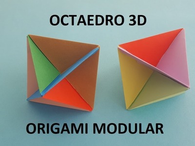 Cómo hacer un Octaedro de papel FÁCIL ✅ | Origami Modular