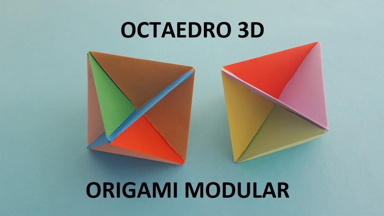 Cómo hacer un Octaedro de papel FÁCIL ✅ | Origami Modular