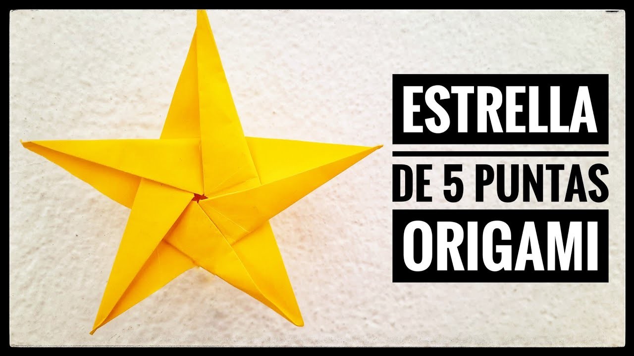 ▷ Cómo hacer una ⭐ ESTRELLA de papel de 5 PUNTAS | Origami FÁCIL ✅ | Estrellas de papel Origami