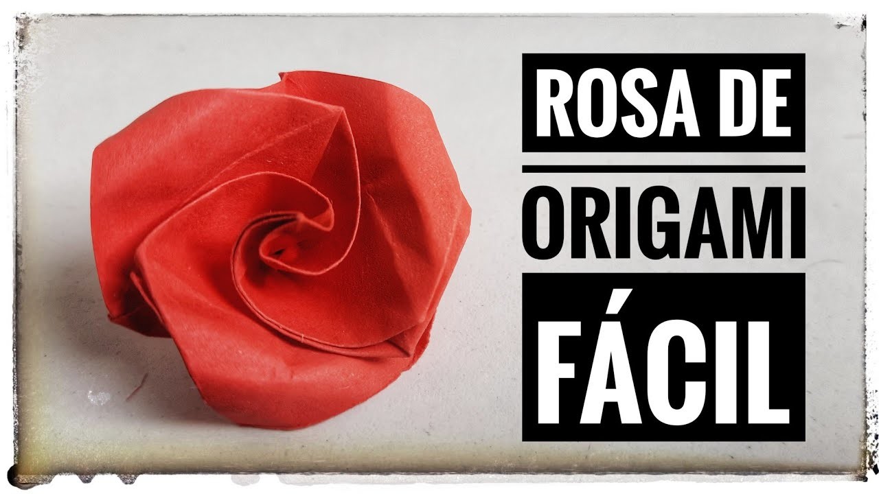 ▶ Cómo hacer una ???? ROSA en Origami FÁCIL ✅ | Rosa ???? de Papiroflexia
