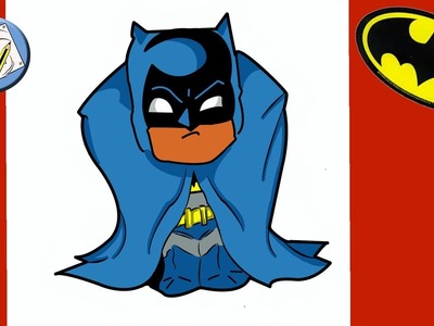 Dibujos fáciles para niños - Cómo dibujar a Batman Chibi paso a paso y fácil